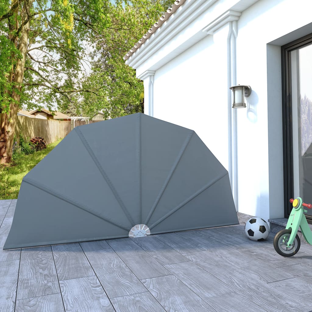 vidaXL Copertină laterală pliabilă de terasă, gri, 160 cm vidaXL Copertină laterală pliabilă de terasă, gri, 160 cm