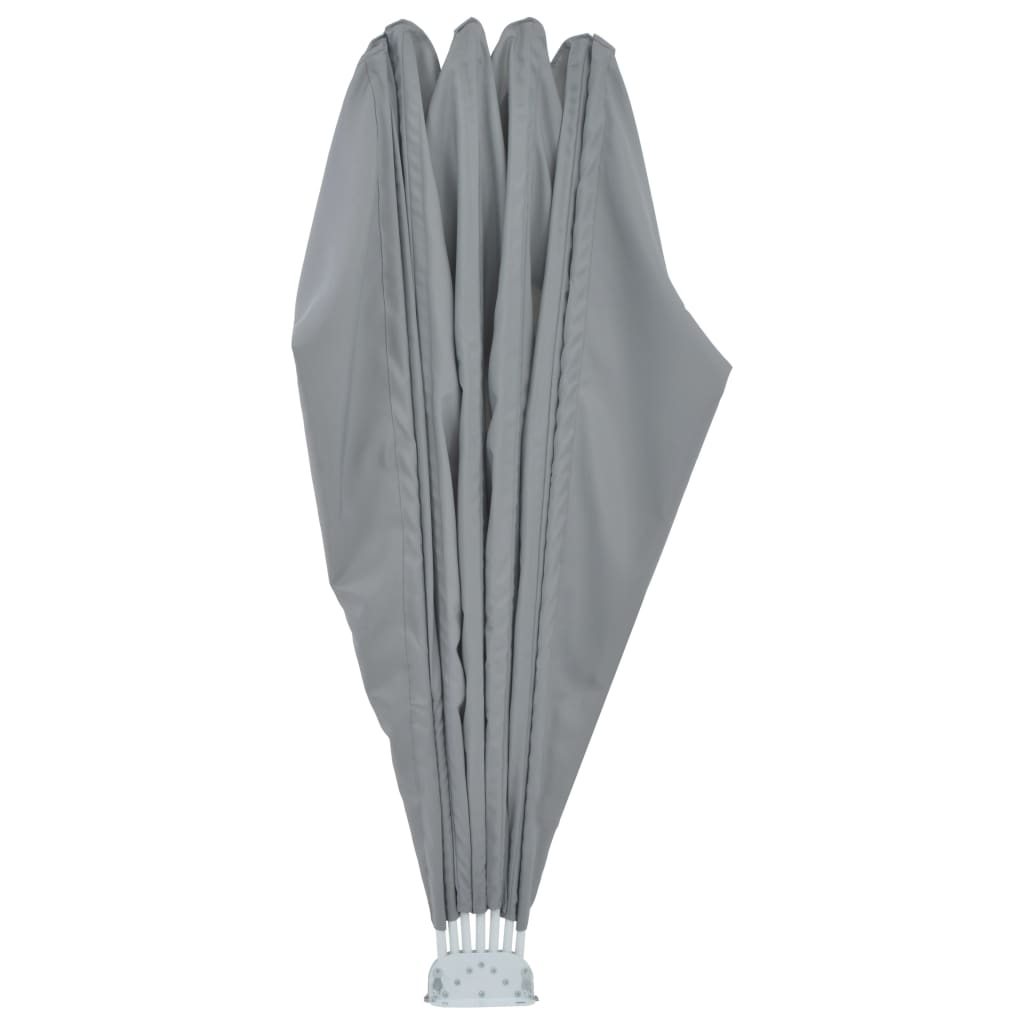 vidaXL Copertină laterală pliabilă de terasă, gri, 200 cm vidaXL Copertină laterală pliabilă de terasă, gri, 200 cm