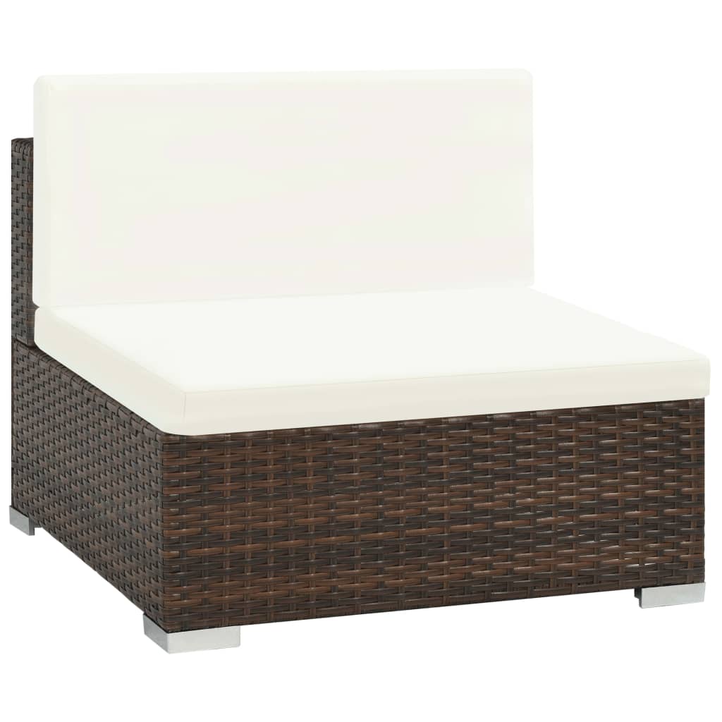 vidaXL Set mobilier de grădină cu perne, 8 piese, maro, poliratan vidaXL Set mobilier de grădină cu perne, 8 piese, maro, poliratan
