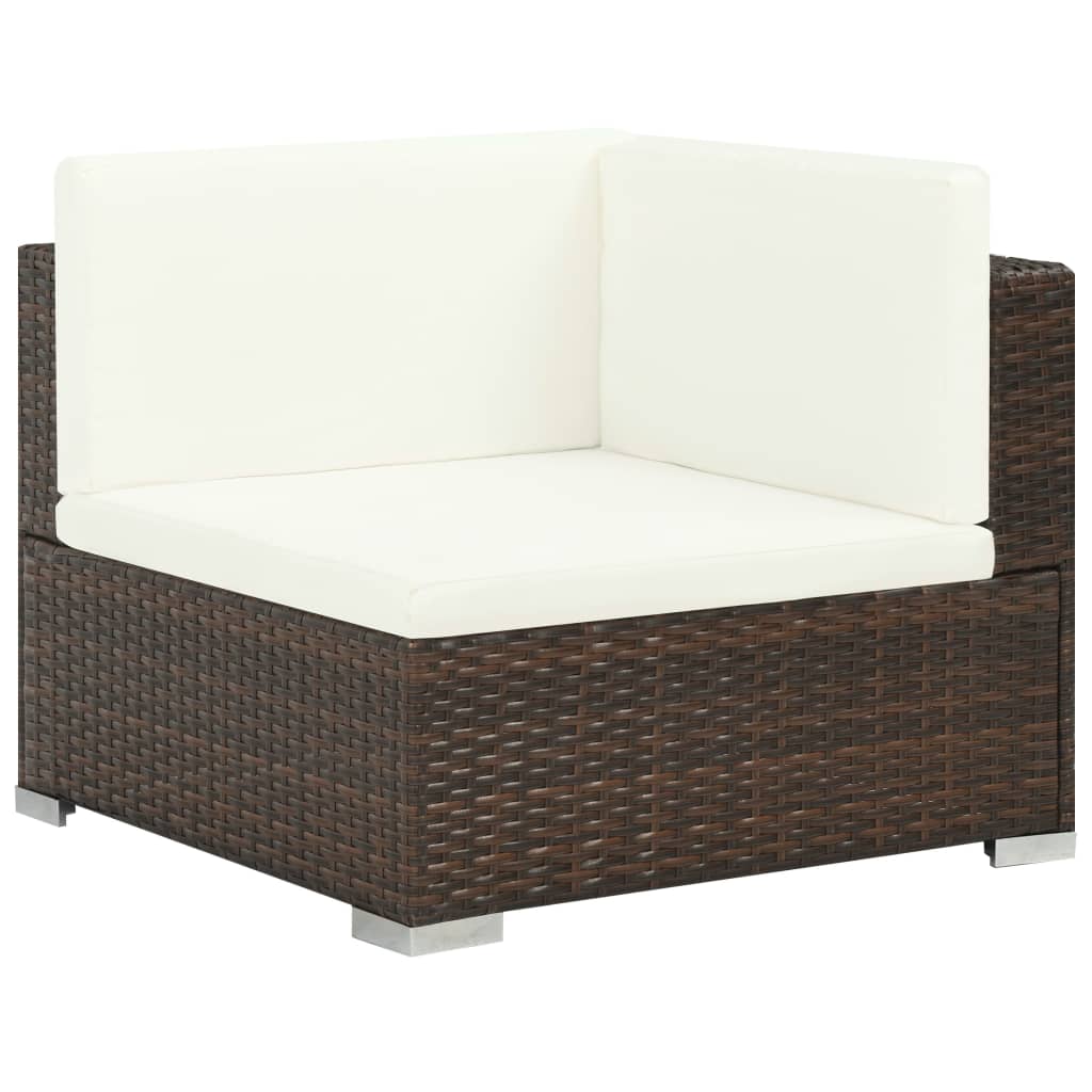 vidaXL Set mobilier de grădină cu perne, 8 piese, maro, poliratan vidaXL Set mobilier de grădină cu perne, 8 piese, maro, poliratan