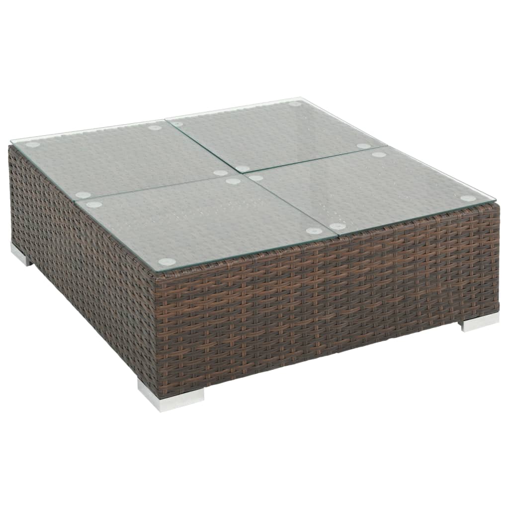 vidaXL Set mobilier de grădină cu perne, 8 piese, maro, poliratan vidaXL Set mobilier de grădină cu perne, 8 piese, maro, poliratan