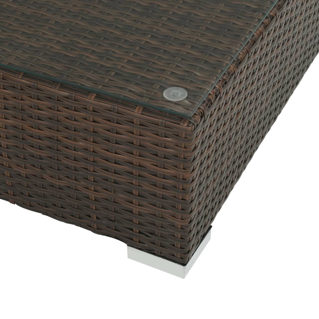 vidaXL Set mobilier de grădină cu perne, 8 piese, maro, poliratan vidaXL Set mobilier de grădină cu perne, 8 piese, maro, poliratan