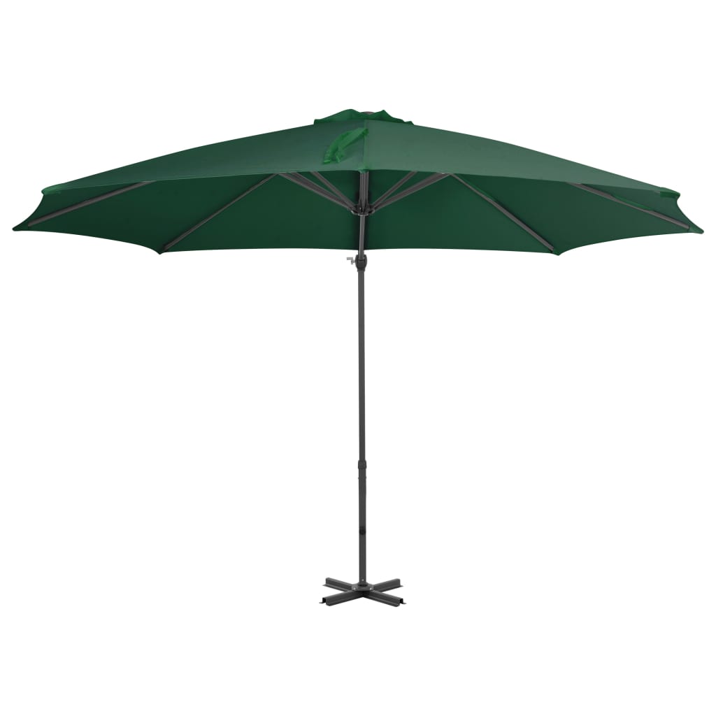 vidaXL Umbrelă în consolă cu stâlp din aluminiu, verde, 300 cm vidaXL Umbrelă în consolă cu stâlp din aluminiu, verde, 300 cm