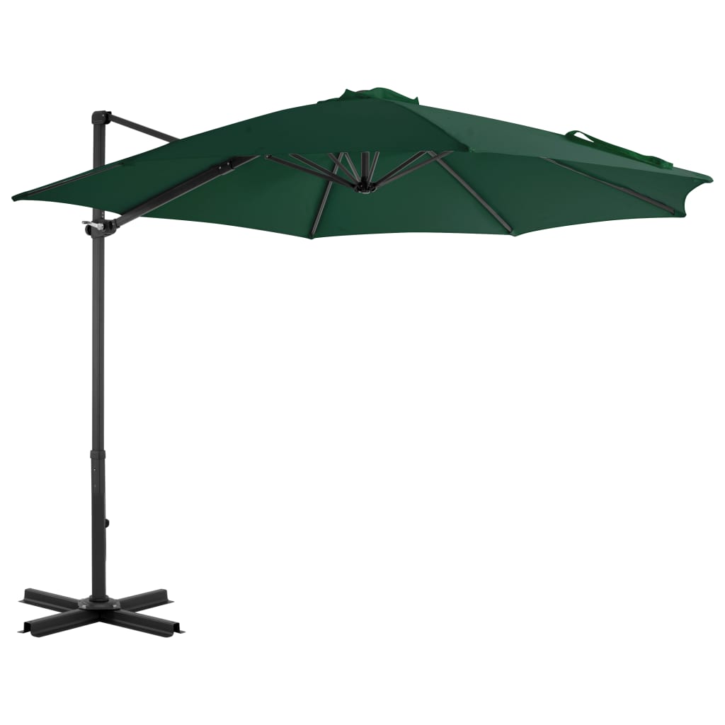 vidaXL Umbrelă în consolă cu stâlp din aluminiu, verde, 300 cm vidaXL Umbrelă în consolă cu stâlp din aluminiu, verde, 300 cm