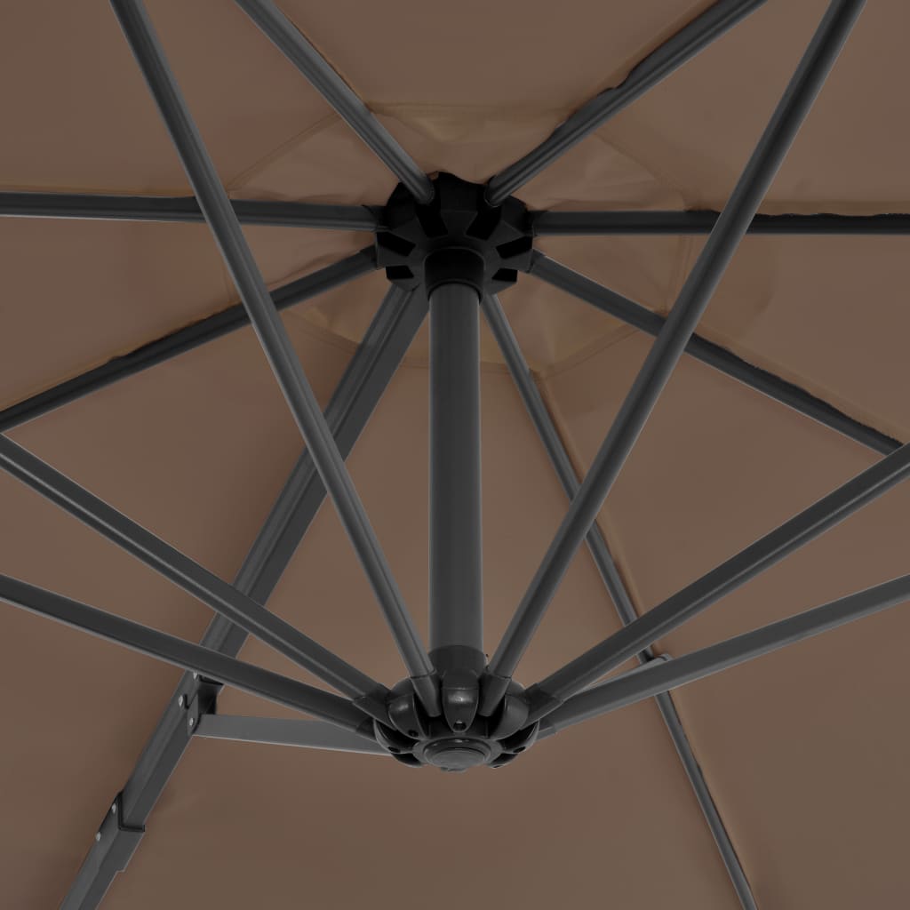 vidaXL Umbrelă consolă de grădină, stâlp din aluminiu, taupe, 300 cm vidaXL Umbrelă consolă de grădină, stâlp din aluminiu, taupe, 300 cm