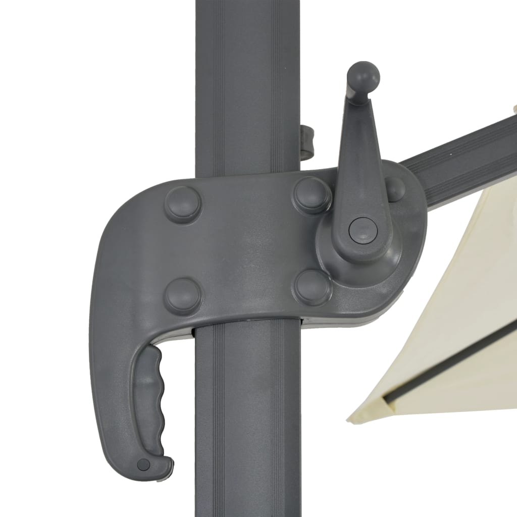 vidaXL Umbrelă în consolă cu stâlp din aluminiu, nisipiu, 400x300 cm vidaXL Umbrelă în consolă cu stâlp din aluminiu, nisipiu, 400x300 cm