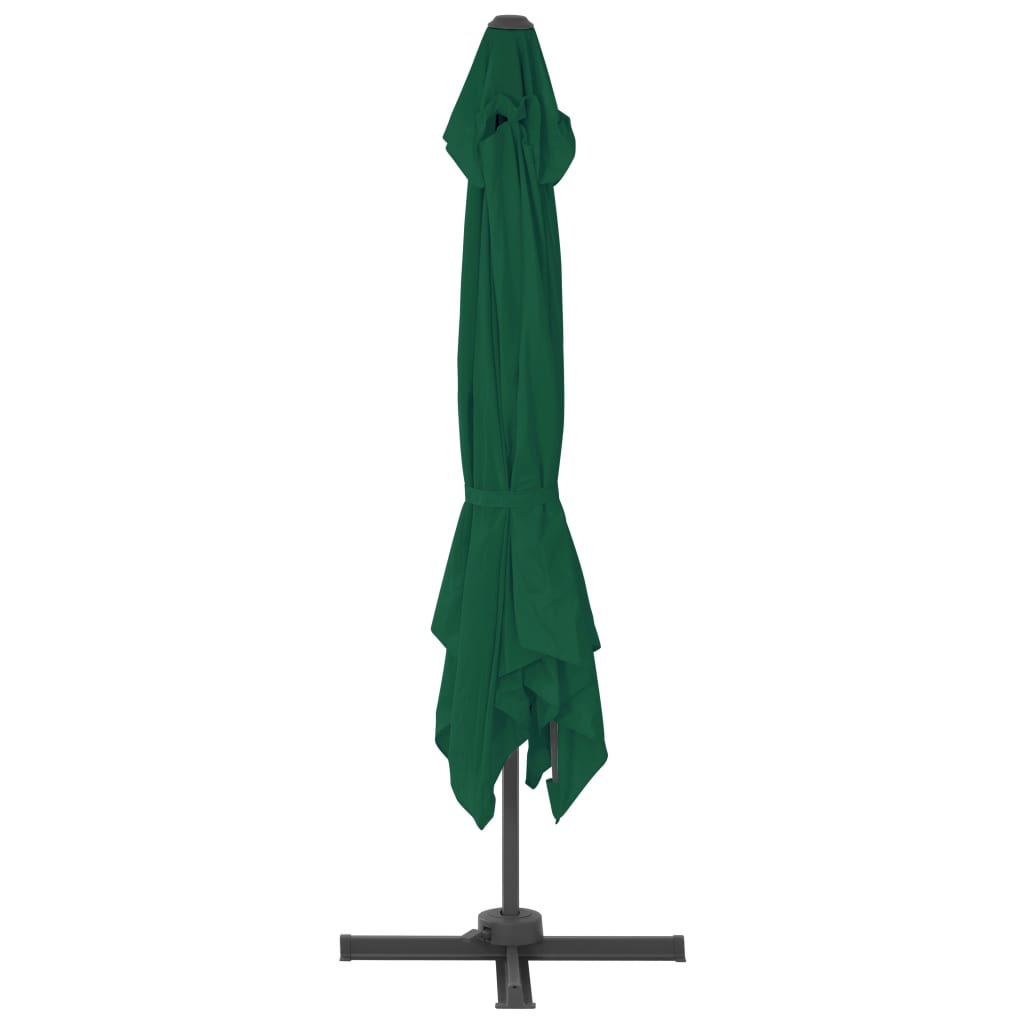 vidaXL Umbrelă în consolă cu stâlp din aluminiu, verde, 300x300 cm vidaXL Umbrelă în consolă cu stâlp din aluminiu, verde, 300x300 cm