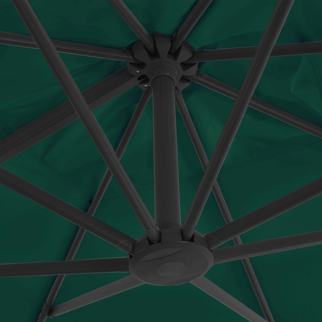 vidaXL Umbrelă în consolă cu stâlp din aluminiu, verde, 300x300 cm vidaXL Umbrelă în consolă cu stâlp din aluminiu, verde, 300x300 cm