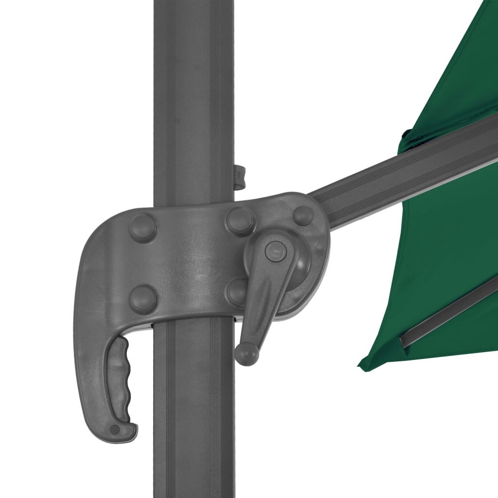 vidaXL Umbrelă în consolă cu stâlp din aluminiu, verde, 300x300 cm vidaXL Umbrelă în consolă cu stâlp din aluminiu, verde, 300x300 cm
