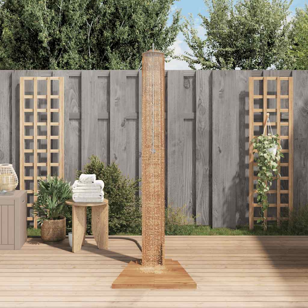 vidaXL Duș de grădină, 70 x 75 x 204 cm, lemn masiv de tec vidaXL Duș de grădină, 70 x 75 x 204 cm, lemn masiv de tec