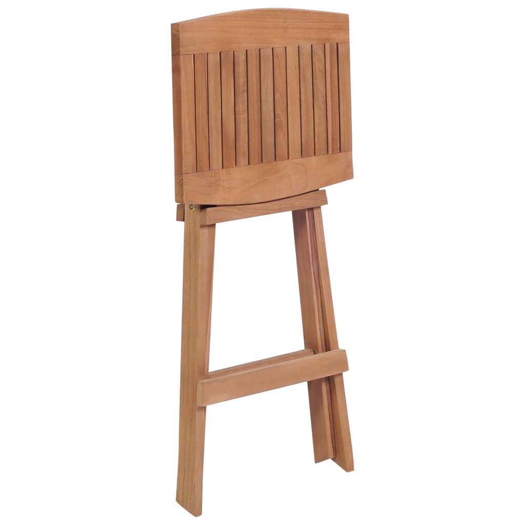 vidaXL Scaune de bar pliabile, 2 buc., lemn masiv de tec vidaXL Scaune de bar pliabile, 2 buc., lemn masiv de tec