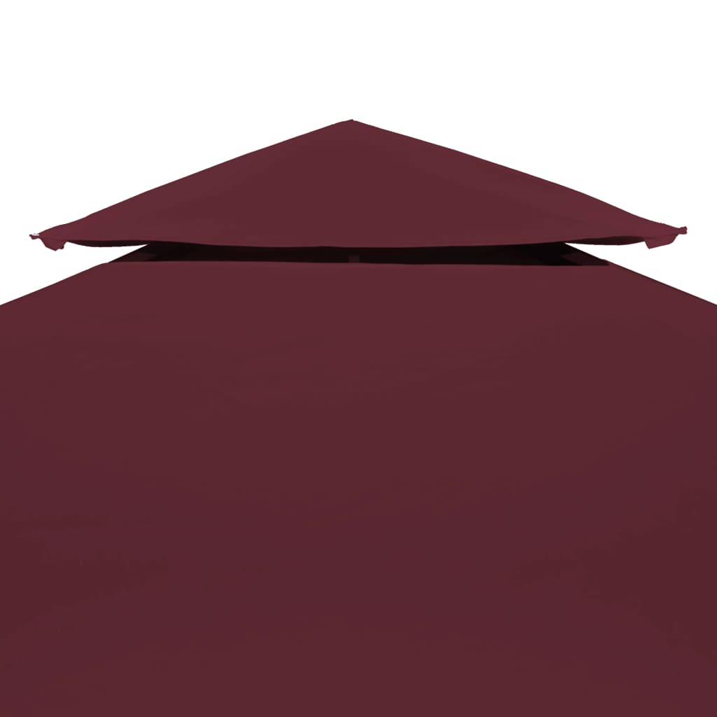 vidaXL Acoperiș de pavilion, 2 niveluri, roșu bordo, 3x3 m, 310 g/m² vidaXL Acoperiș de pavilion, 2 niveluri, roșu bordo, 3x3 m, 310 g/m²