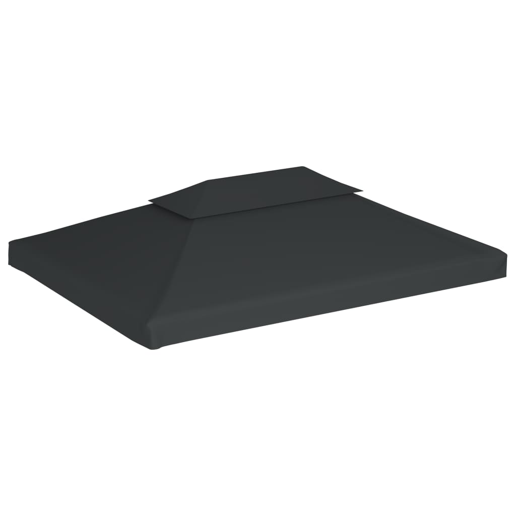 vidaXL Acoperiș de pavilion, 2 niveluri, antracit, 4x3 m, 310 g/m² vidaXL Acoperiș de pavilion, 2 niveluri, antracit, 4x3 m, 310 g/m²