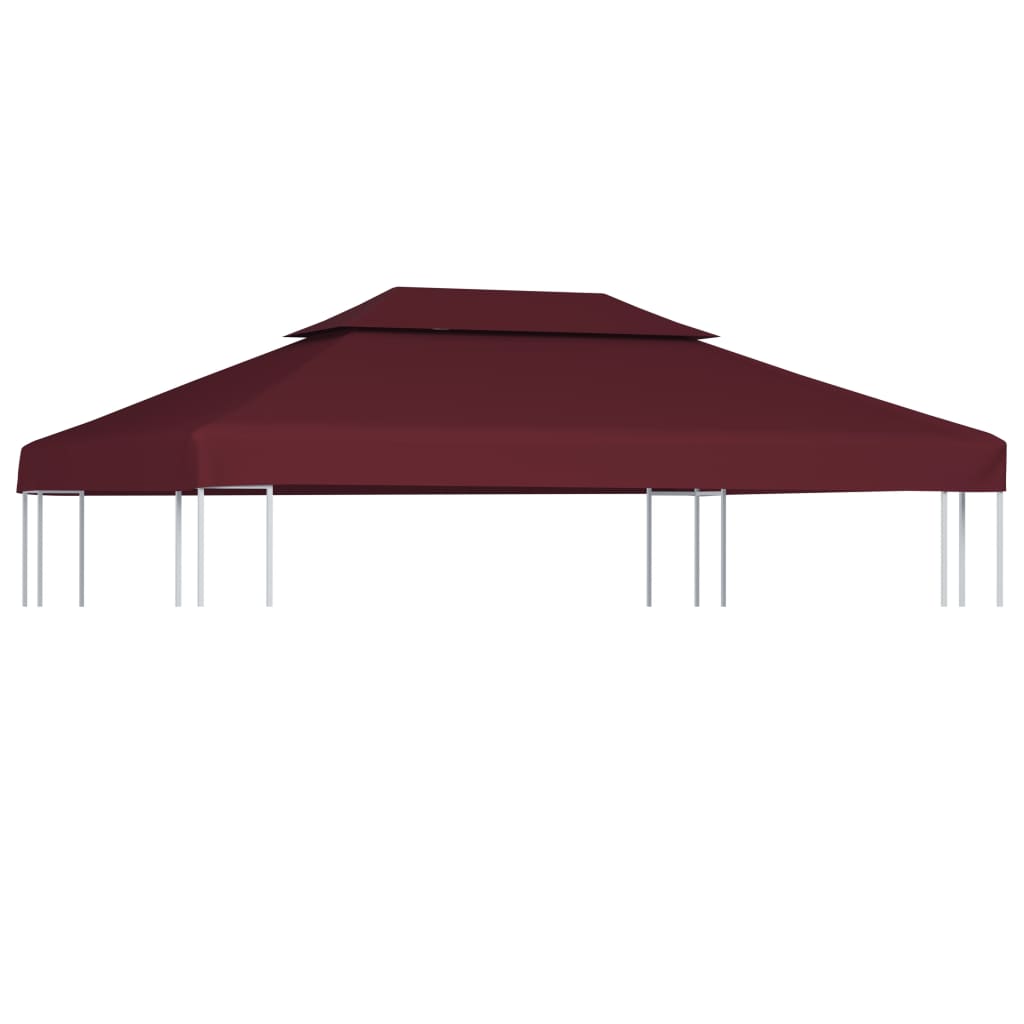 vidaXL Acoperiș de pavilion, 2 niveluri, roșu bordo, 4x3 m, 310 g/m² vidaXL Acoperiș de pavilion, 2 niveluri, roșu bordo, 4x3 m, 310 g/m²