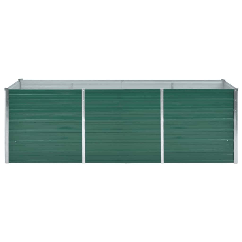 vidaXL Strat înălțat de grădină, verde, 240x80x77 cm, oțel galvanizat vidaXL Strat înălțat de grădină, verde, 240x80x77 cm, oțel galvanizat