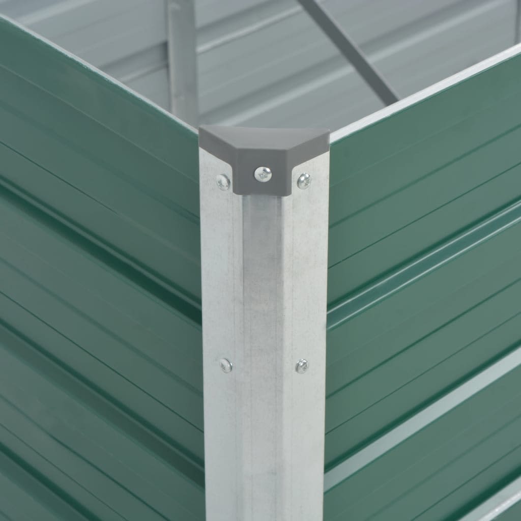 vidaXL Strat înălțat de grădină, verde, 240x80x77 cm, oțel galvanizat vidaXL Strat înălțat de grădină, verde, 240x80x77 cm, oțel galvanizat