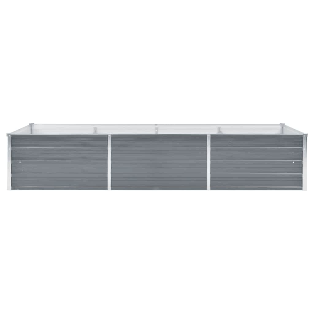 vidaXL Strat înălțat de grădină, gri, 240x80x45 cm, oțel galvanizat
