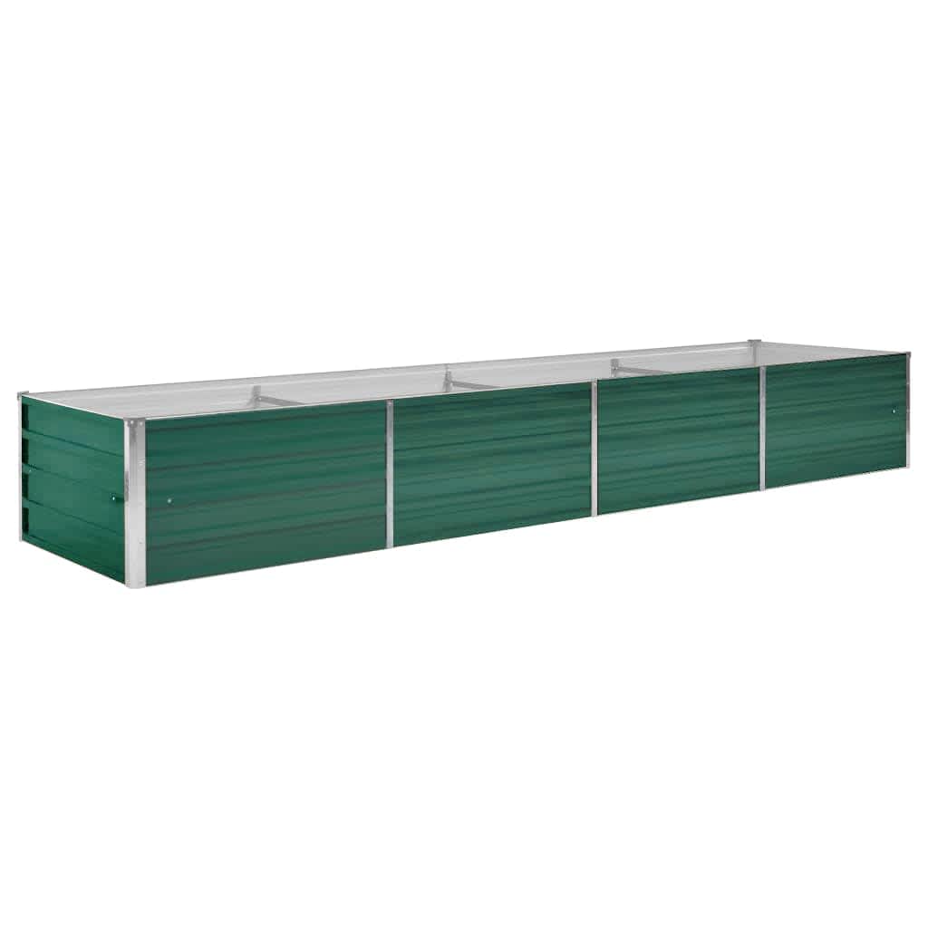 vidaXL Strat înălțat de grădină, verde, 320x80x45 cm oțel galvanizat vidaXL Strat înălțat de grădină, verde, 320x80x45 cm oțel galvanizat