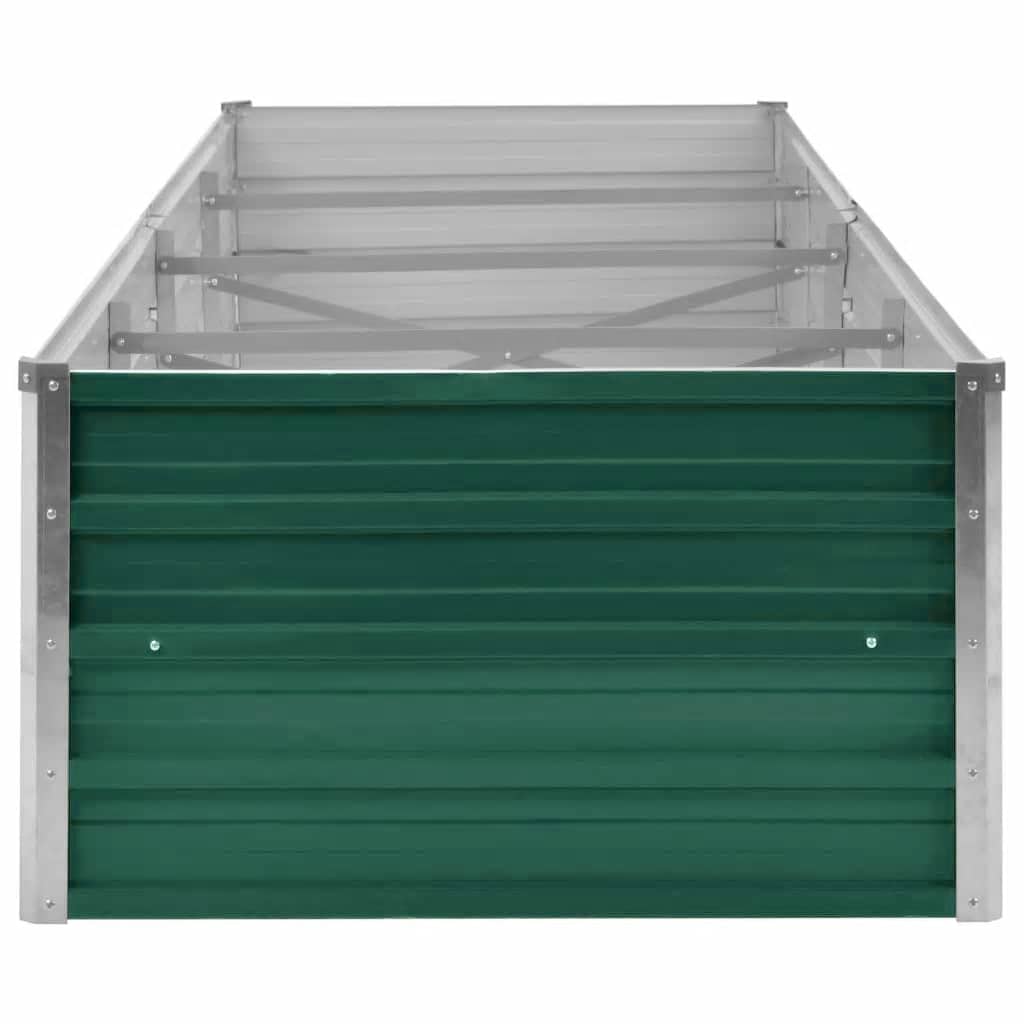 vidaXL Strat înălțat de grădină, verde, 320x80x45 cm oțel galvanizat vidaXL Strat înălțat de grădină, verde, 320x80x45 cm oțel galvanizat