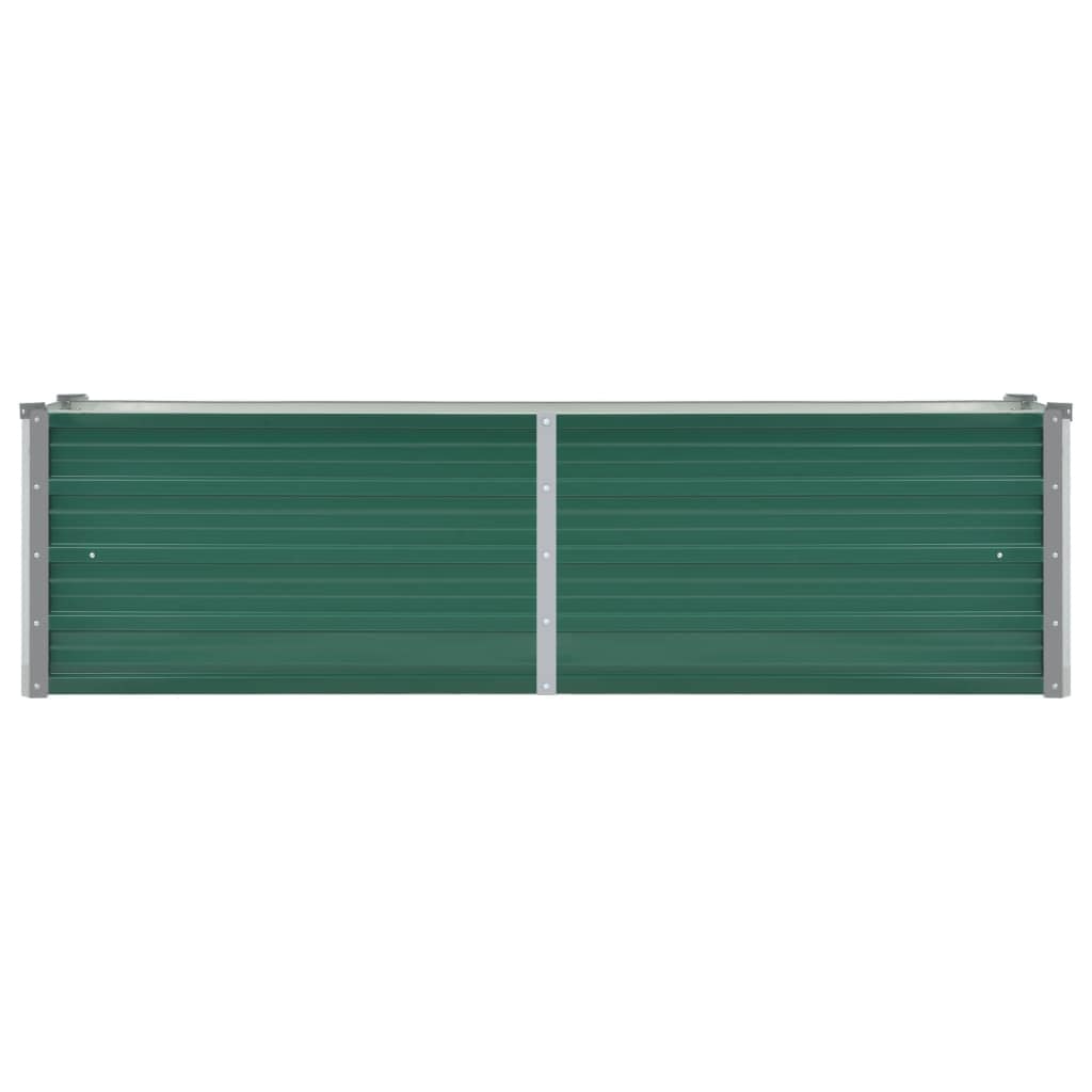vidaXL Strat înălțat de grădină, verde, 160x40x45 cm, oțel galvanizat