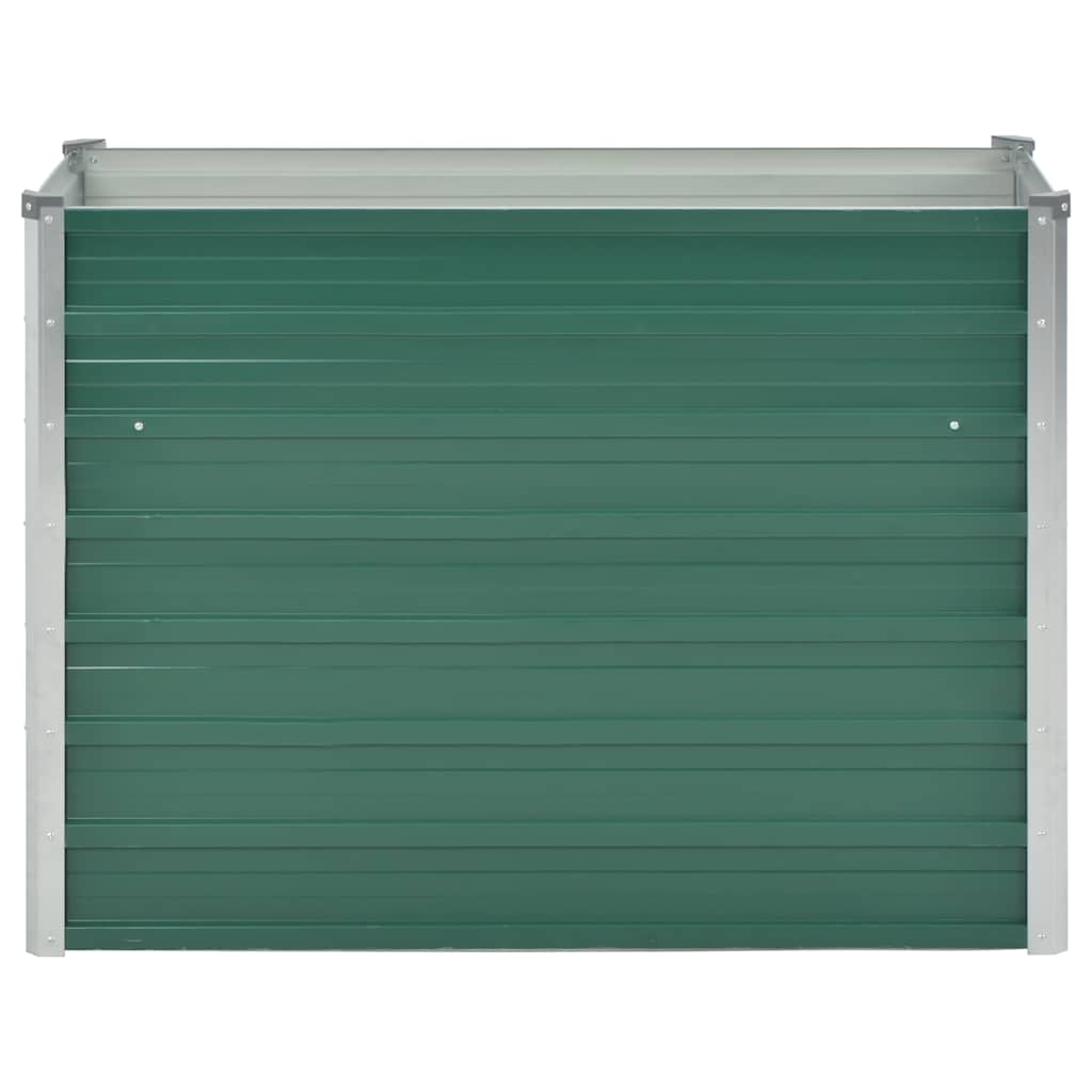 vidaXL Strat înălțat de grădină, verde, 100x40x77 cm, oțel galvanizat