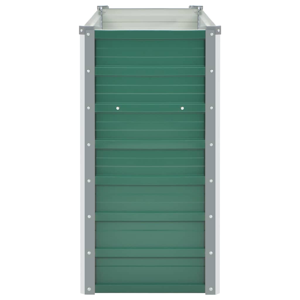 vidaXL Strat înălțat de grădină, verde, 100x40x77 cm, oțel galvanizat