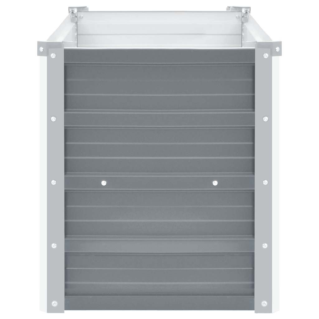vidaXL Strat înălțat de grădină, gri, 100x40x45 cm, oțel galvanizat