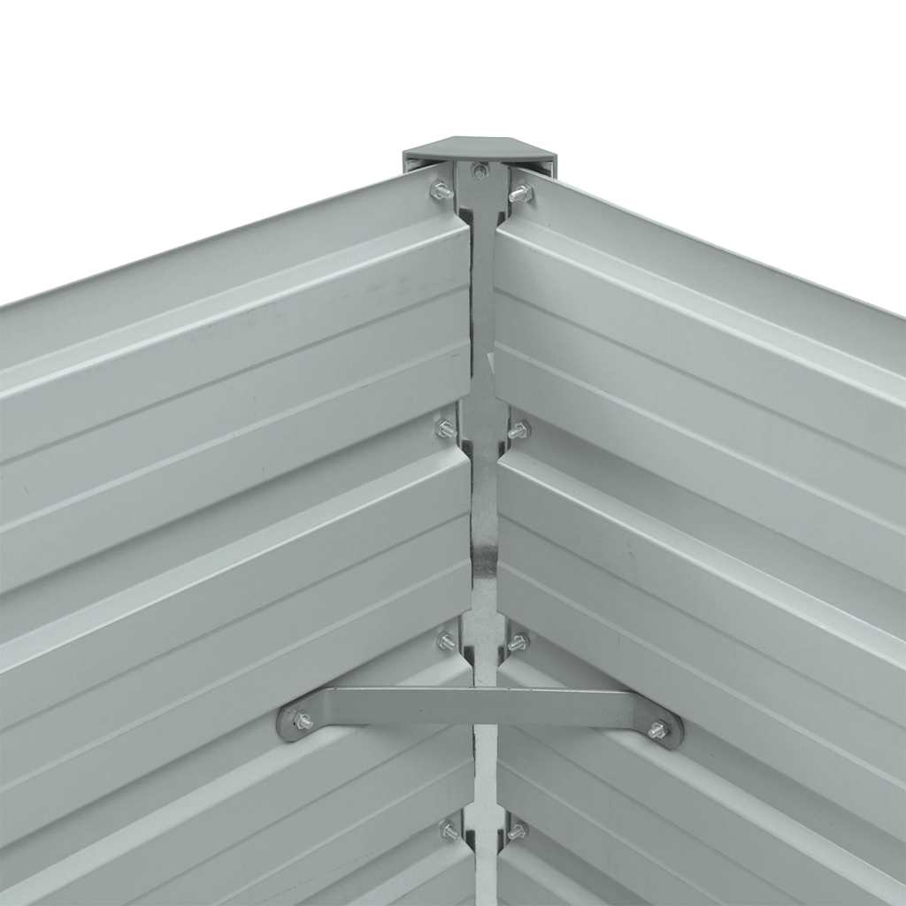 vidaXL Strat înălțat de grădină, gri, 100x40x45 cm, oțel galvanizat