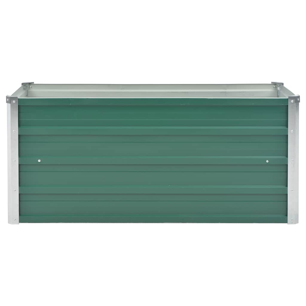 vidaXL Strat înălțat de grădină, verde, 100x40x45 cm, oțel galvanizat