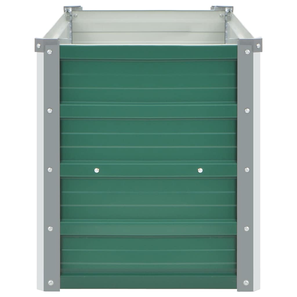 vidaXL Strat înălțat de grădină, verde, 100x40x45 cm, oțel galvanizat