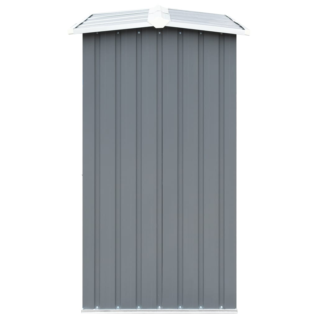 vidaXL Șopron depozitare lemne, oțel galvanizat, 330x92x153 cm, gri