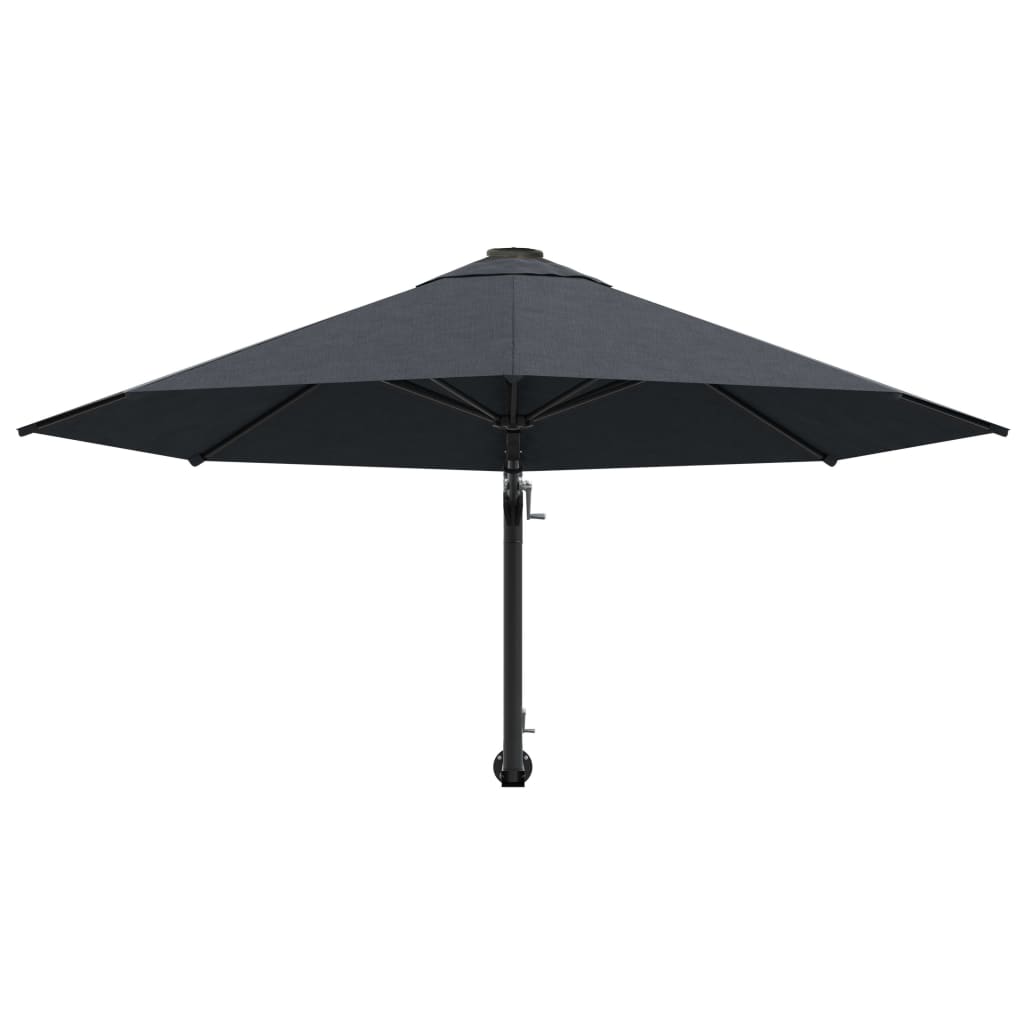 vidaXL Umbrelă soare, montaj pe perete, stâlp metal, 300 cm, antracit vidaXL Umbrelă soare, montaj pe perete, stâlp metal, 300 cm, antracit