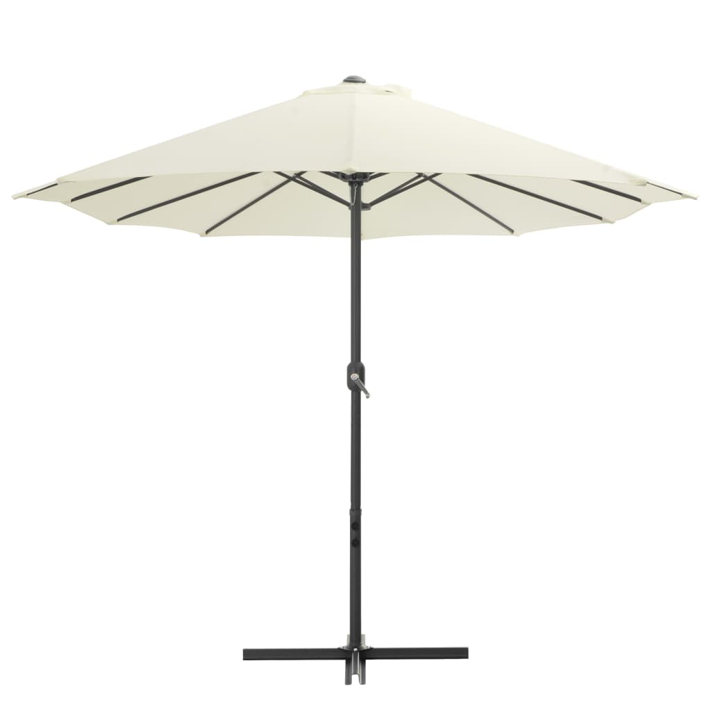 vidaXL Umbrelă soare exterior, stâlp aluminiu, nisipiu, 460 x 270 cm vidaXL Umbrelă soare exterior, stâlp aluminiu, nisipiu, 460 x 270 cm