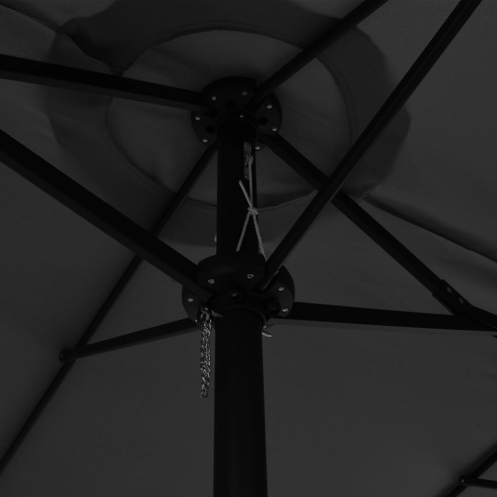 vidaXL Umbrelă de soare cu stâlp din aluminiu, antracit, 460x270 cm