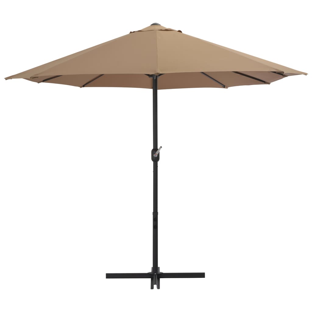 vidaXL Umbrelă soare exterior cu stâlp aluminiu gri taupe 460x270 cm vidaXL Umbrelă soare exterior cu stâlp aluminiu gri taupe 460x270 cm