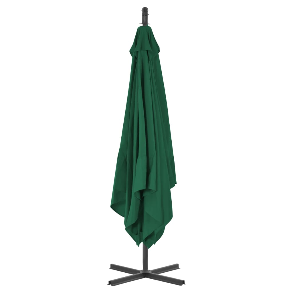 vidaXL Umbrelă în consolă cu stâlp din oțel, verde, 250x250 cm vidaXL Umbrelă în consolă cu stâlp din oțel, verde, 250x250 cm