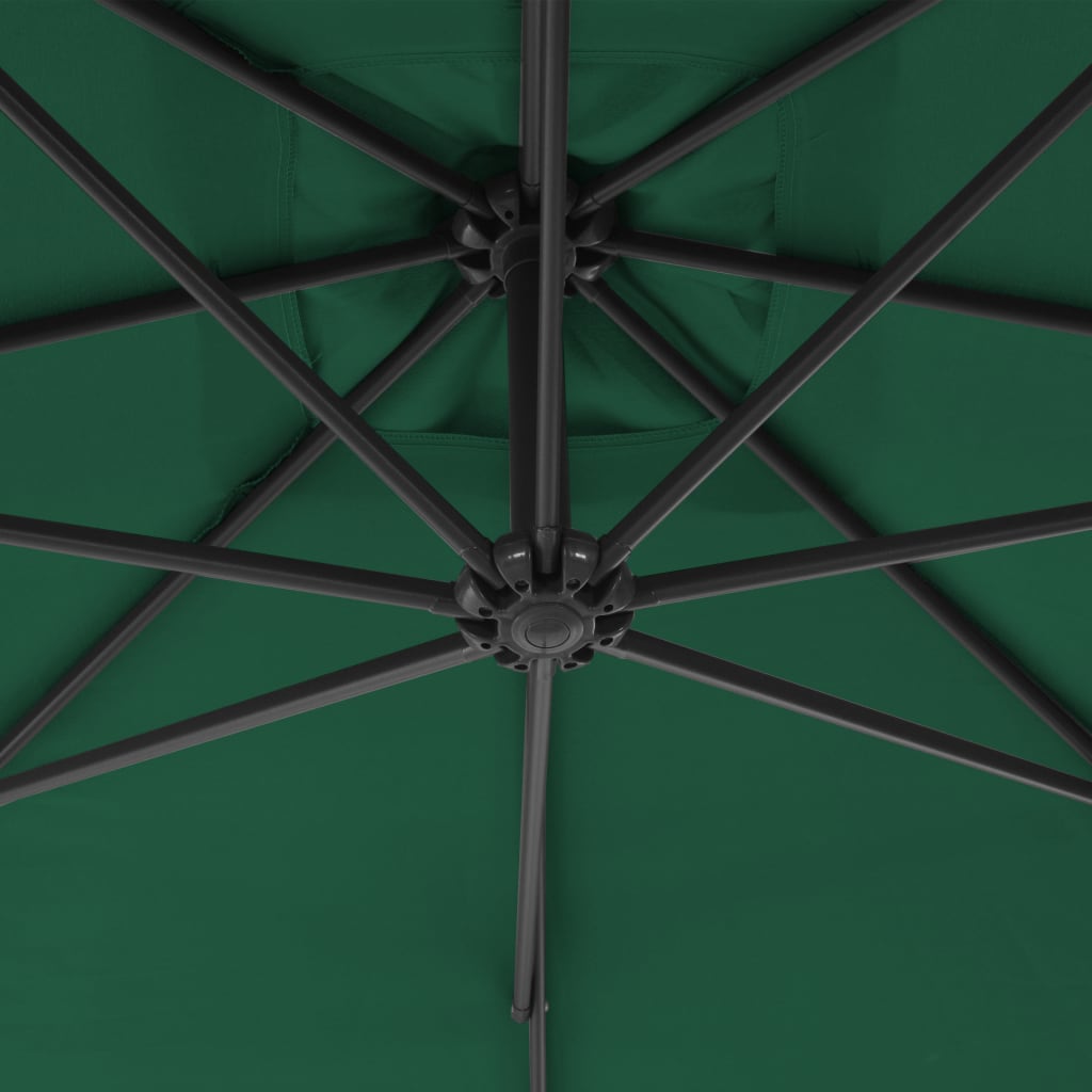 vidaXL Umbrelă în consolă cu stâlp din oțel, verde, 250x250 cm vidaXL Umbrelă în consolă cu stâlp din oțel, verde, 250x250 cm