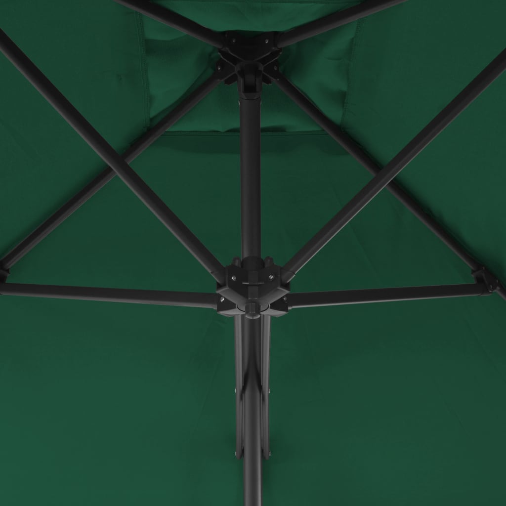 vidaXL Umbrelă de soare de exterior, stâlp din oțel, verde, 250x250 cm vidaXL Umbrelă de soare de exterior, stâlp din oțel, verde, 250x250 cm
