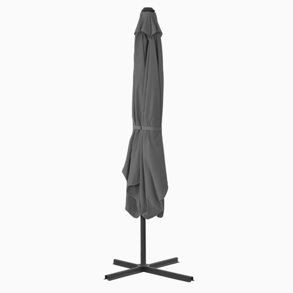 vidaXL Umbrelă soare de exterior, stâlp din oțel, antracit, 250x250 cm vidaXL Umbrelă soare de exterior, stâlp din oțel, antracit, 250x250 cm
