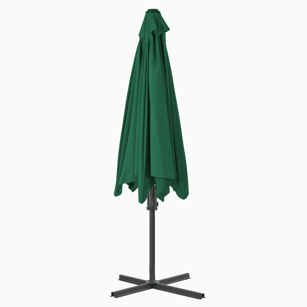 vidaXL Umbrelă soare de exterior cu stâlp din oțel, verde, 300 cm vidaXL Umbrelă soare de exterior cu stâlp din oțel, verde, 300 cm