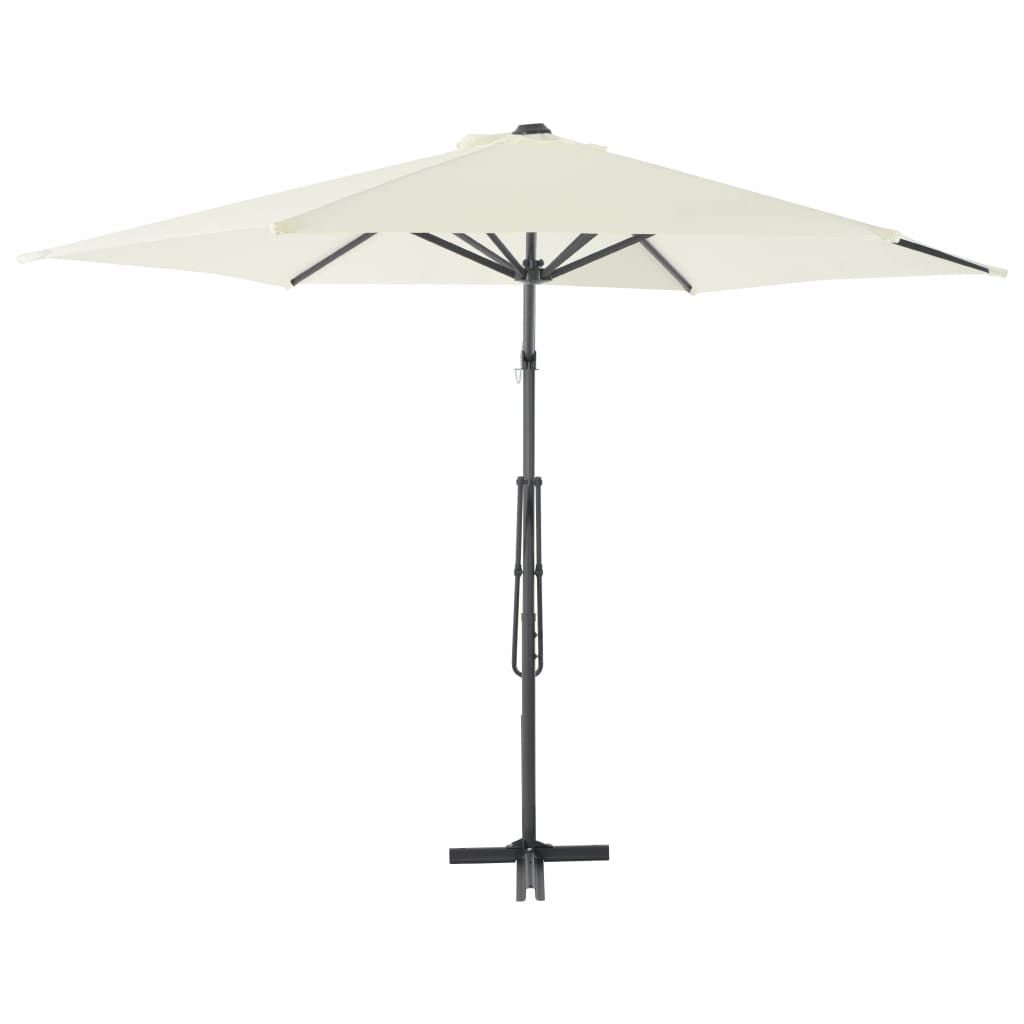 vidaXL Umbrelă soare de exterior cu stâlp din oțel, nisipiu, 300 cm
