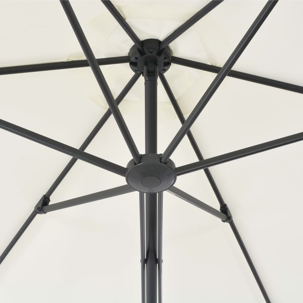 vidaXL Umbrelă soare de exterior cu stâlp din oțel, nisipiu, 300 cm
