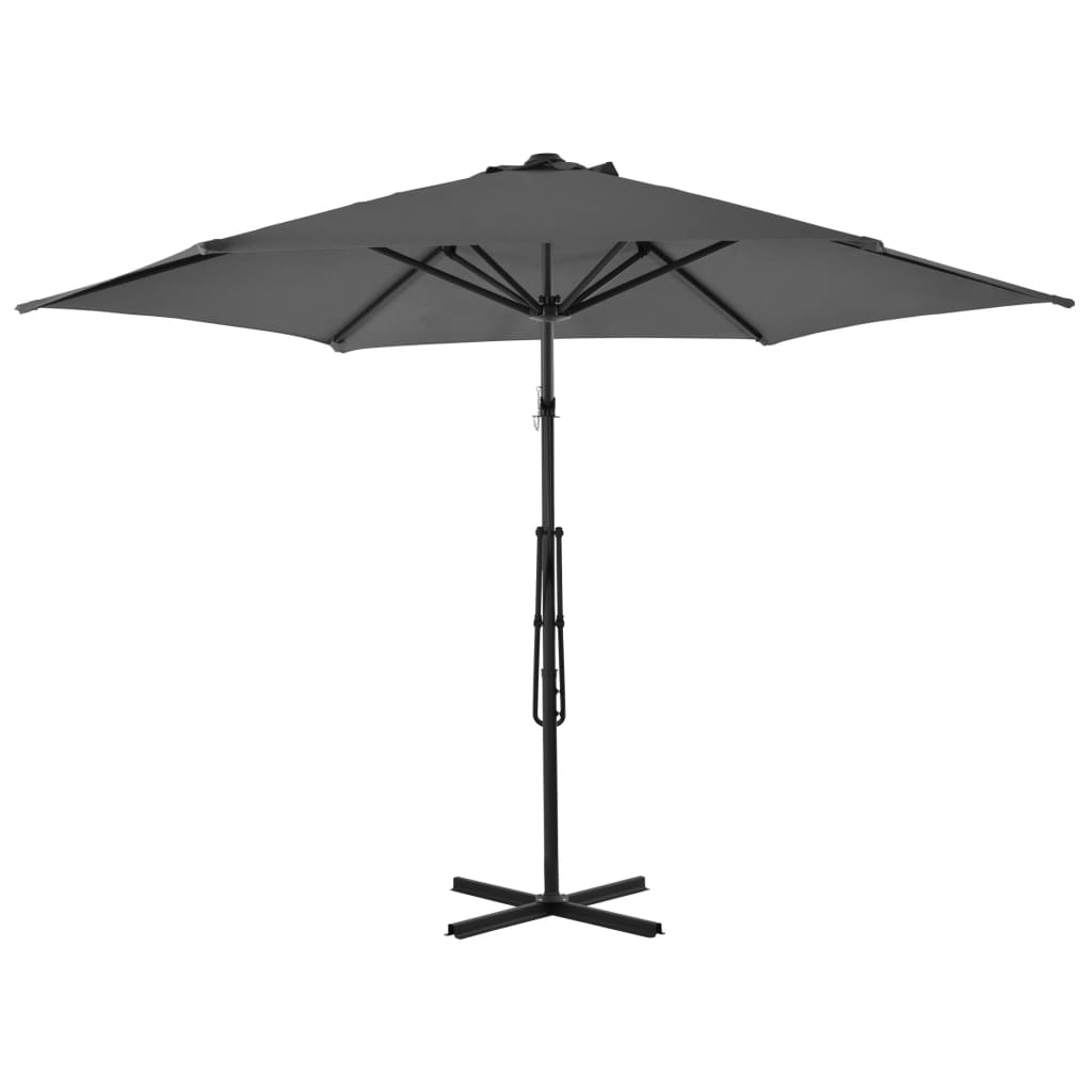 vidaXL Umbrelă de soare de exterior, stâlp din oțel, antracit, 300 cm vidaXL Umbrelă de soare de exterior, stâlp din oțel, antracit, 300 cm