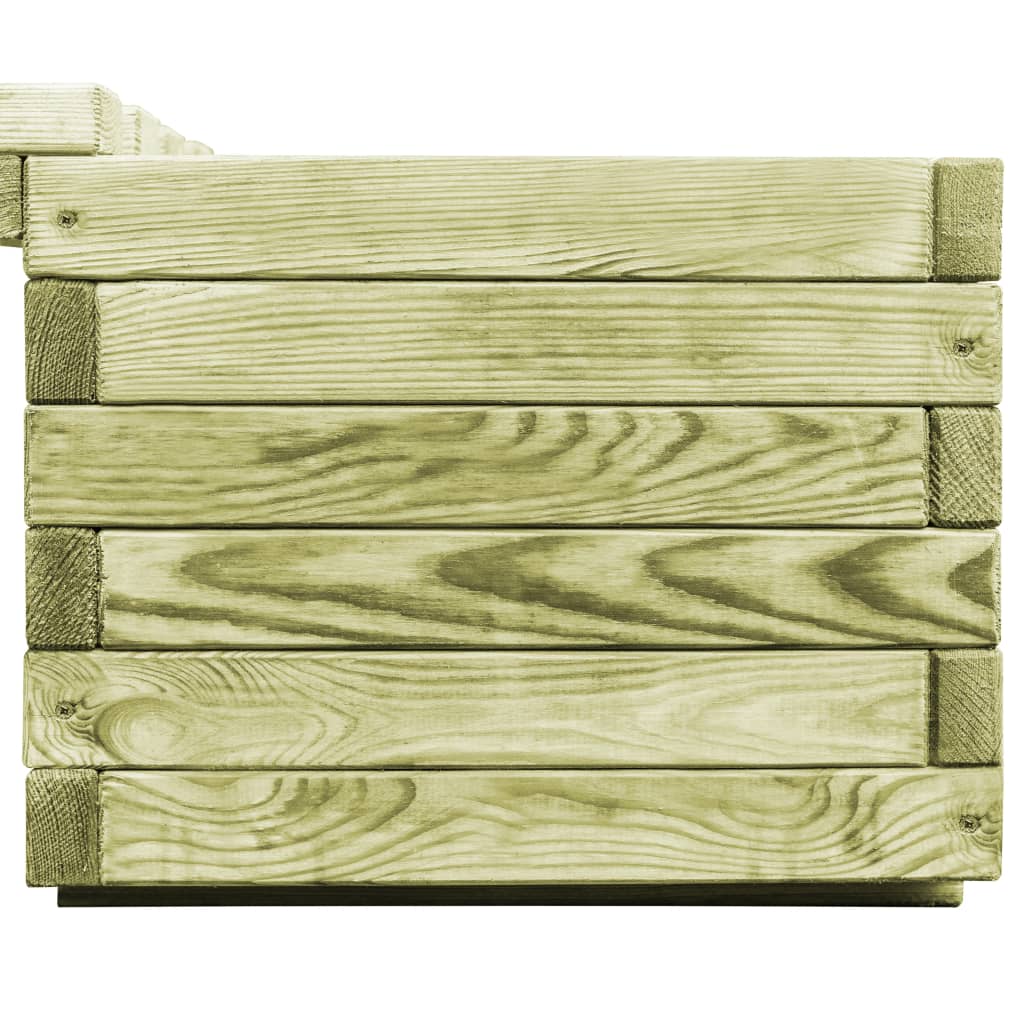 vidaXL Bancă de grădină cu jardiniere, lemn de pin tratat