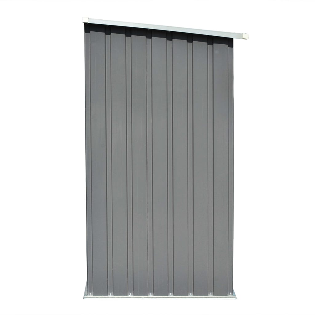 vidaXL Șopron depozitare lemne, oțel galvanizat, 163x83x154 cm, gri