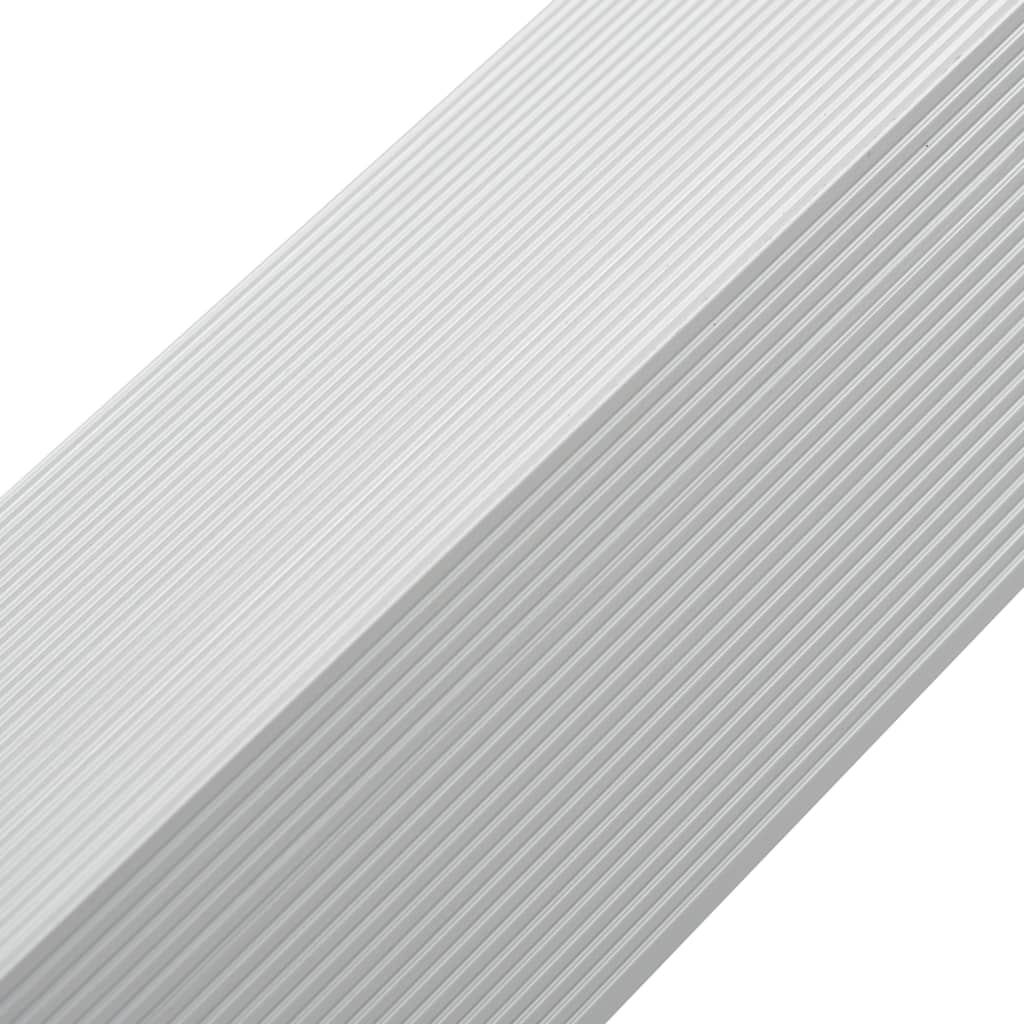 vidaXL Margini cornier pentru podea 5 buc. argintiu 170 cm aluminiu vidaXL Margini cornier pentru podea 5 buc. argintiu 170 cm aluminiu