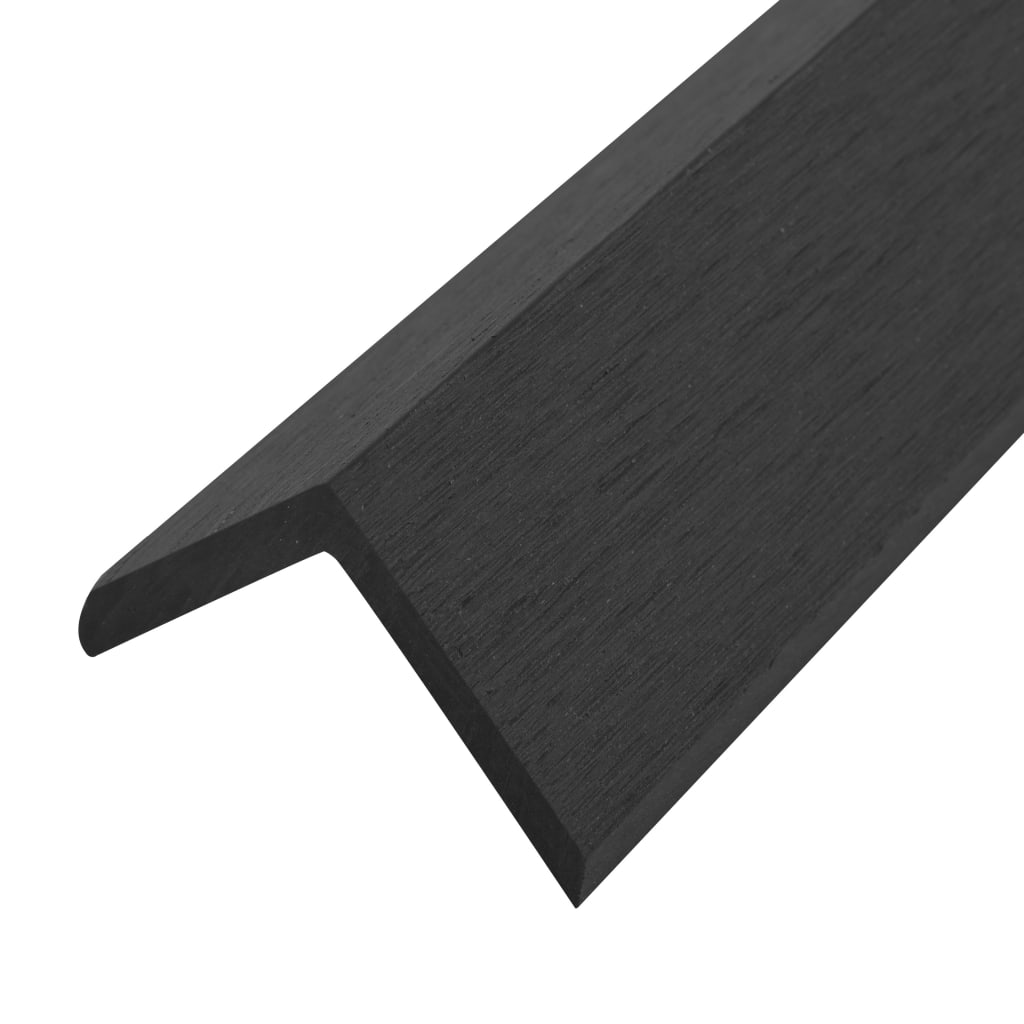 vidaXL Margini cornier pentru terasă WPC, 5 buc, 170 cm, negru