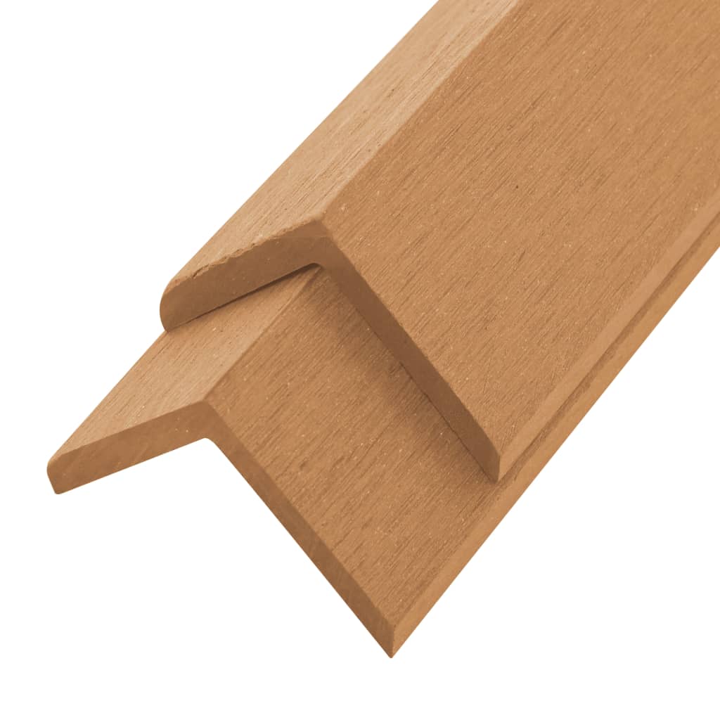vidaXL Margini cornier pentru terasă WPC, 5 buc, 170 cm, culoare tec vidaXL Margini cornier pentru terasă WPC, 5 buc, 170 cm, culoare tec
