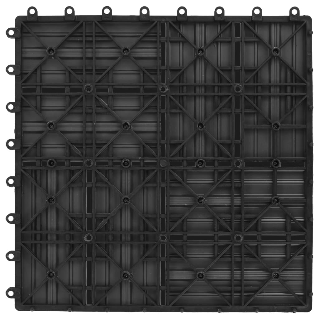 vidaXL Plăci de podea, 11 buc., gri, 30 x 30 cm, 1 mp, WPC vidaXL Plăci de podea, 11 buc., gri, 30 x 30 cm, 1 mp, WPC