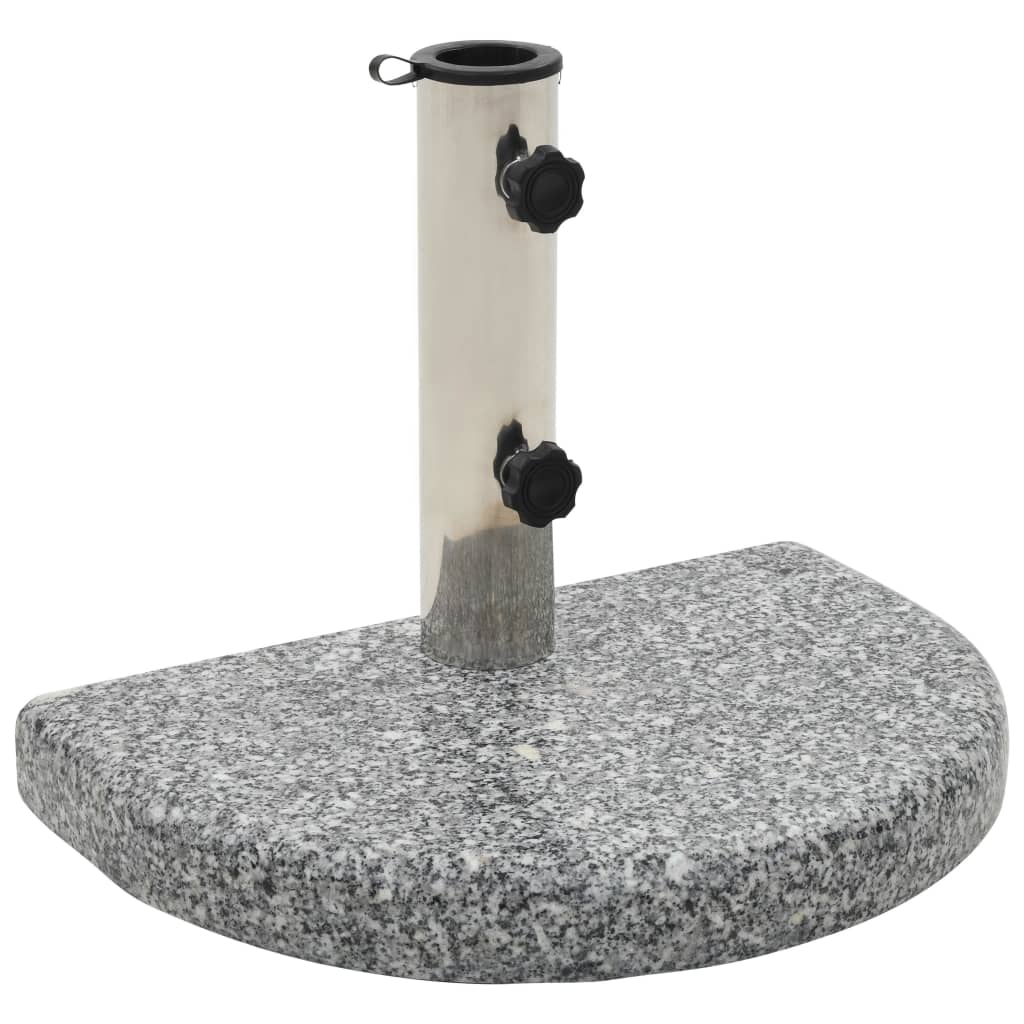 vidaXL Suport umbrelă de soare, gri, granit, 10 kg, curbat vidaXL Suport umbrelă de soare, gri, granit, 10 kg, curbat